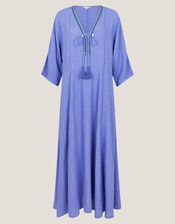 Leslie Embellished Maxi Kaftan, Blue (BLUE), large