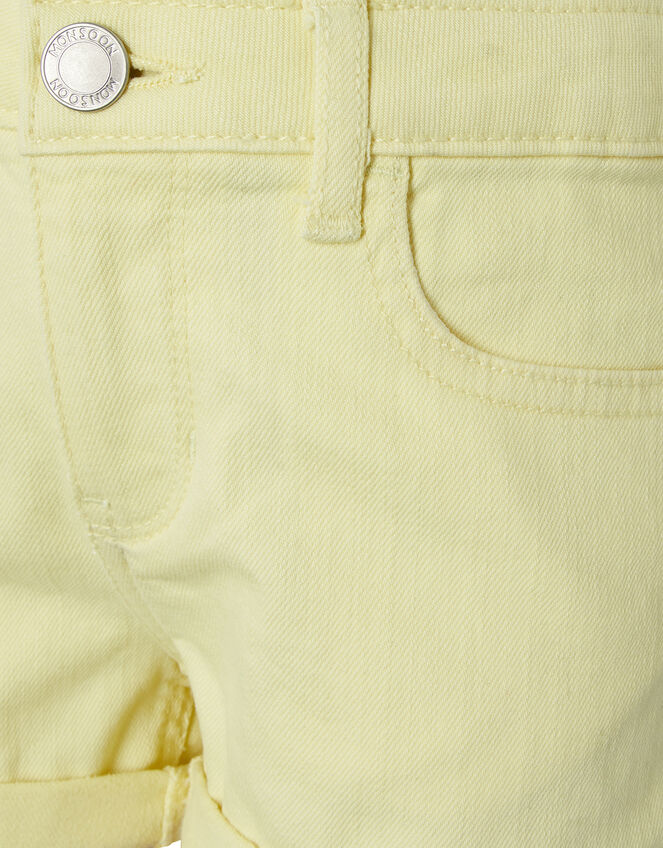 Layla Denim Shorts, Yellow (YELLOW), large