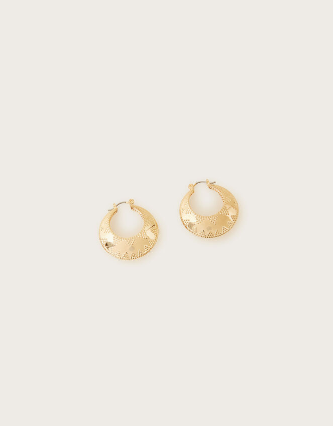 Textured Thick Hoop Earrings, , large