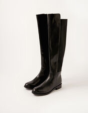 Olivia Leather Riding Boots, Black (BLACK), large