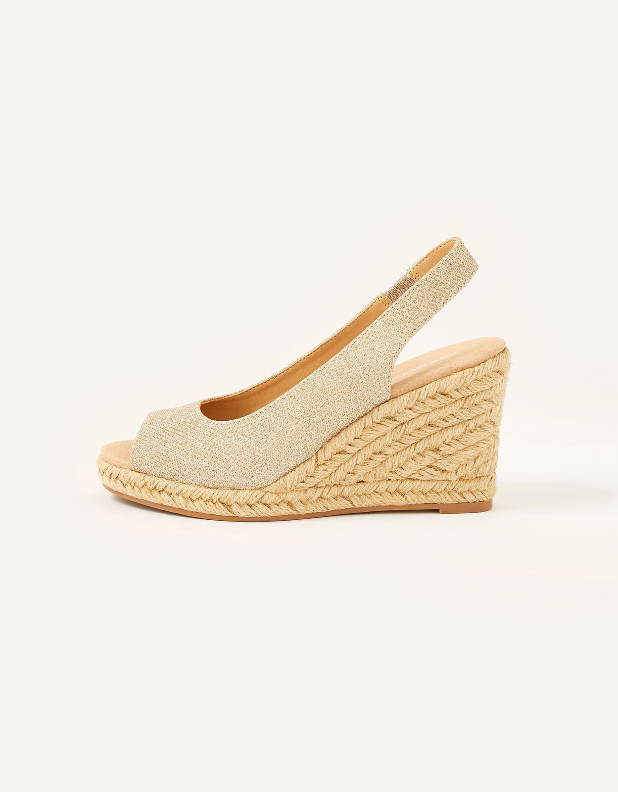 Gold wedges closed toe on sale