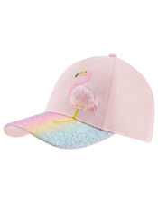 Rainbow Glitter Flamingo Cap, Pink (PINK), large