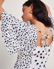 Lucee Spot Tea Dress, Ivory (IVORY), large
