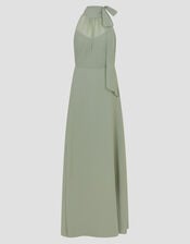 Monika Halter Chiffon Maxi Dress, Green (SAGE), large