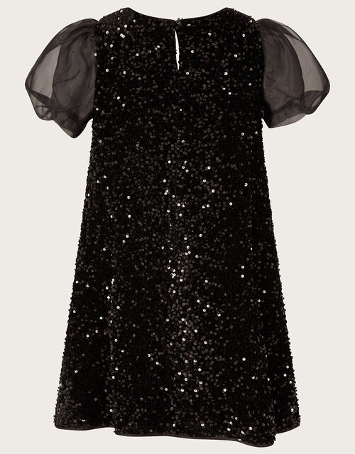 Serena Sequin Short Prom Dress, Black (BLACK), large