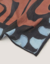 Callie Thorpe x Monsoon Wave Print Square Cotton Scarf, , large