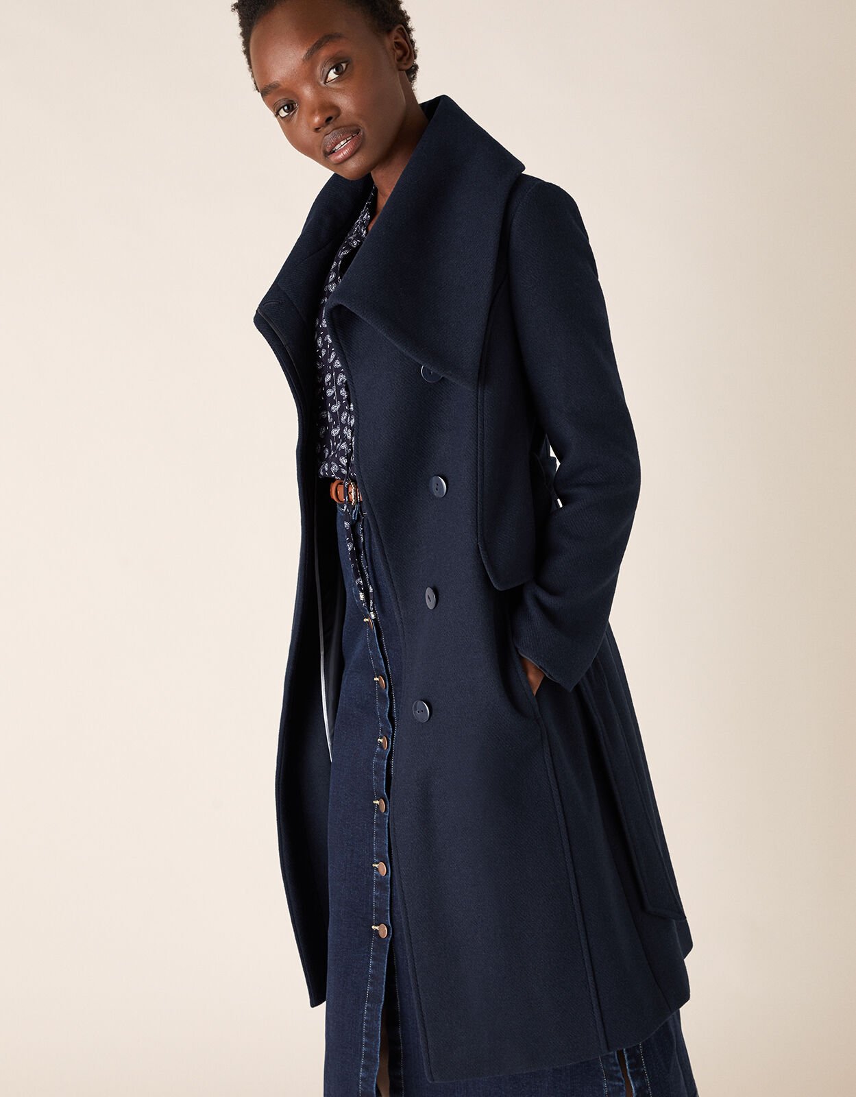 Wrap pea coat best sale