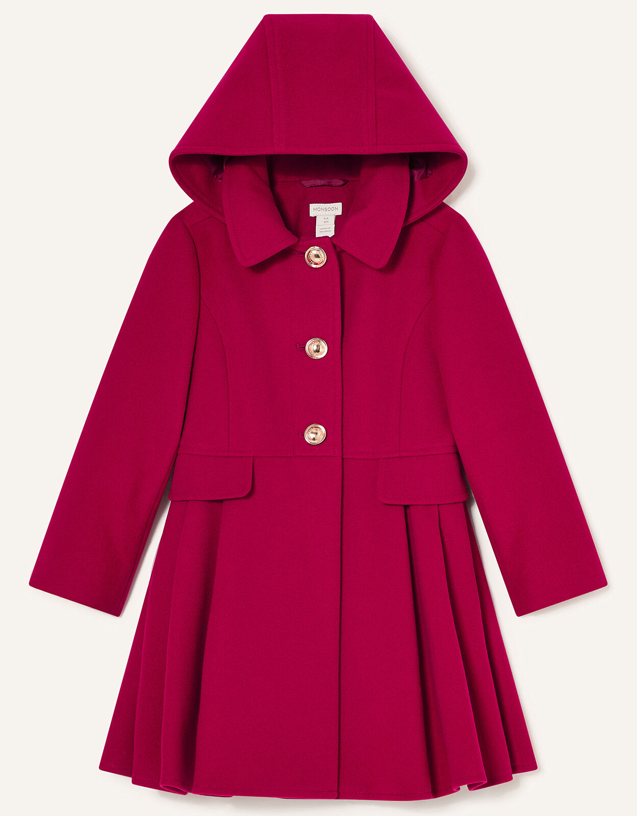 Back to School Hooded Coat Red