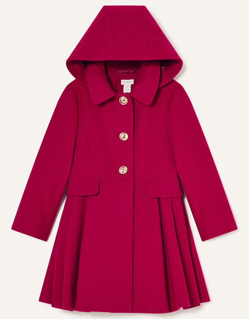 Back to School Hooded Coat, Red (RED), large