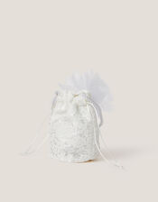Pom-Pom Bridesmaid Pouch Bag, , large