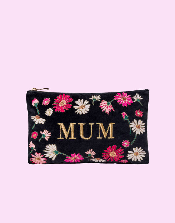 Elizabeth Scarlett 'Mum' Embroidered Pouch, , large
