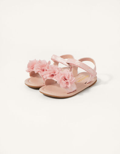 Shimmer Corsage Walker Sandals Pink, Pink (PINK), large