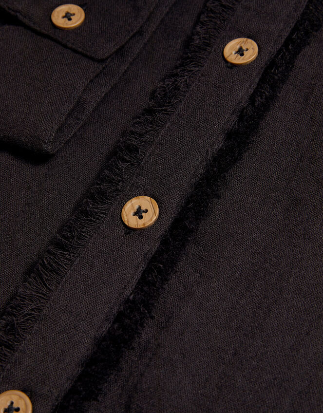 Long Sleeve Beach Shirt, Black (BLACK), large