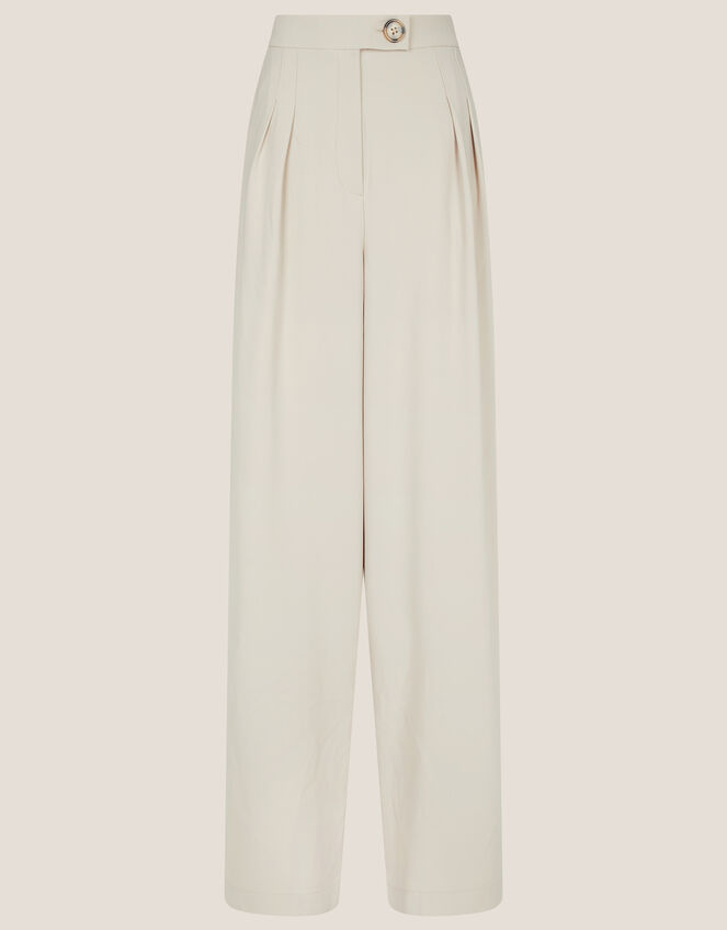Wendy Wide Leg Trousers, Natural (STONE), large