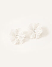 Glitter Snowflake Hairclips, , large