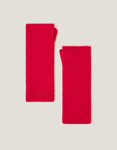 Yvie Plain Knit Wrist Warmers, , large