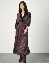 Luna Lace Animal Print Dress, Brown (CHOCOLATE), large