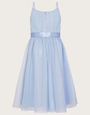 Luna Embellished Dress, Blue (BLUE), large