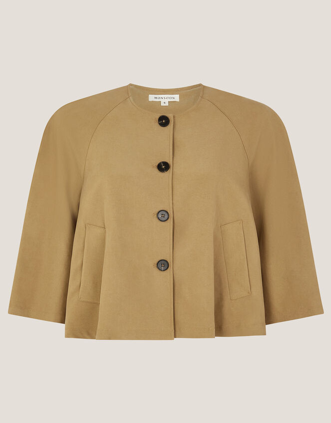 Verity 3/4 Sleeve Swing Jacket, Natural (NATURAL), large