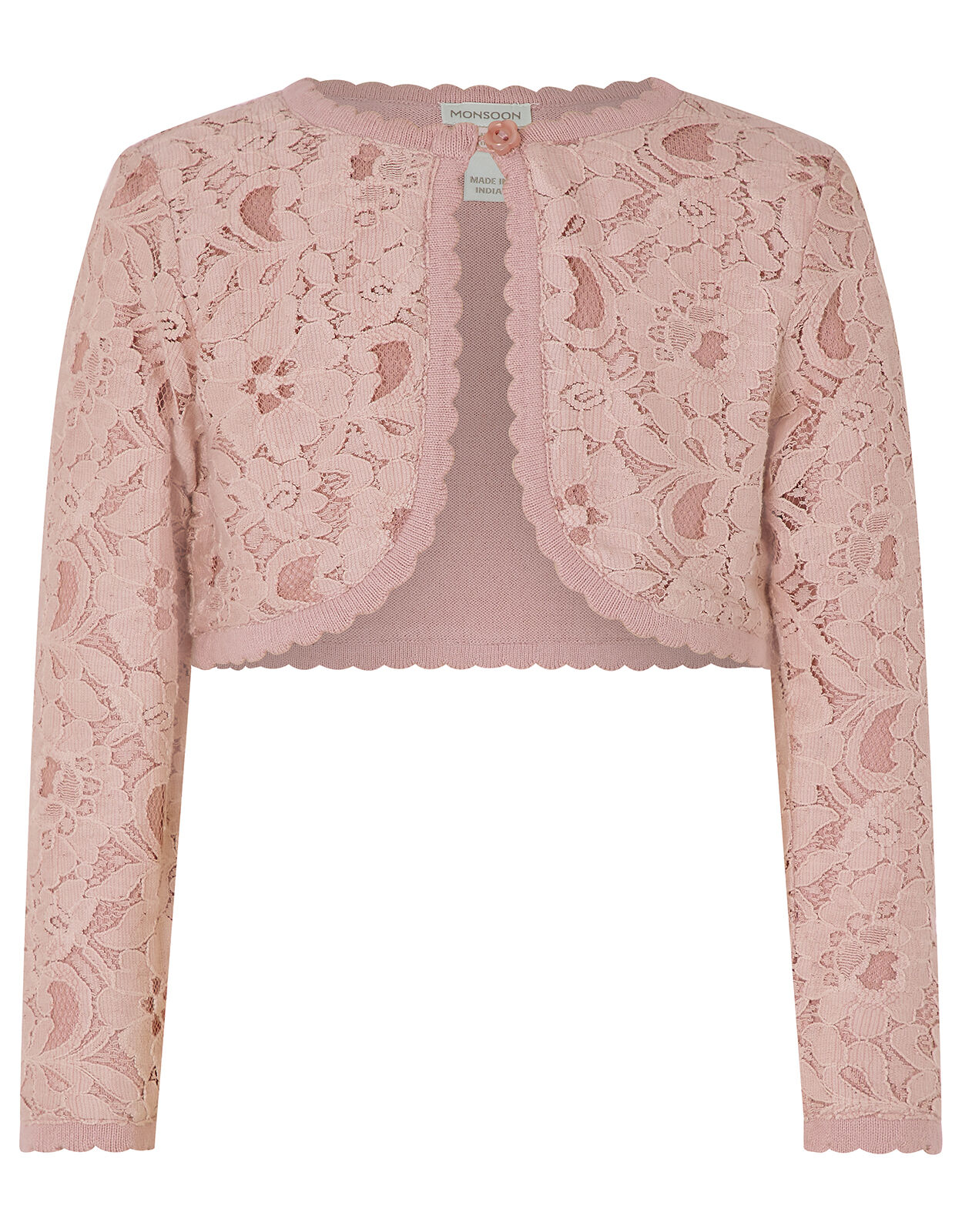 Pink lace cardigan new arrivals