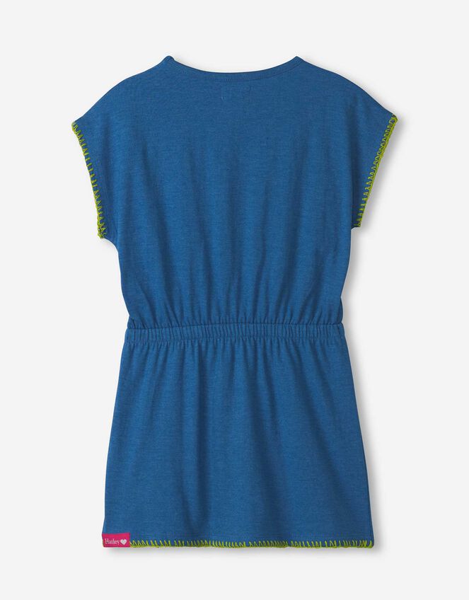 Hatley Sequin Lime T-Shirt Dress, Blue (BLUE), large