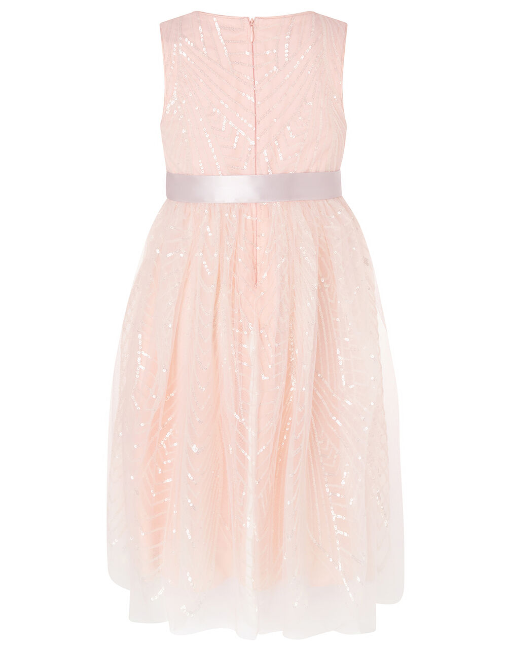 Sequin Pattern Dress Pink Girls Dresses Monsoon UK.