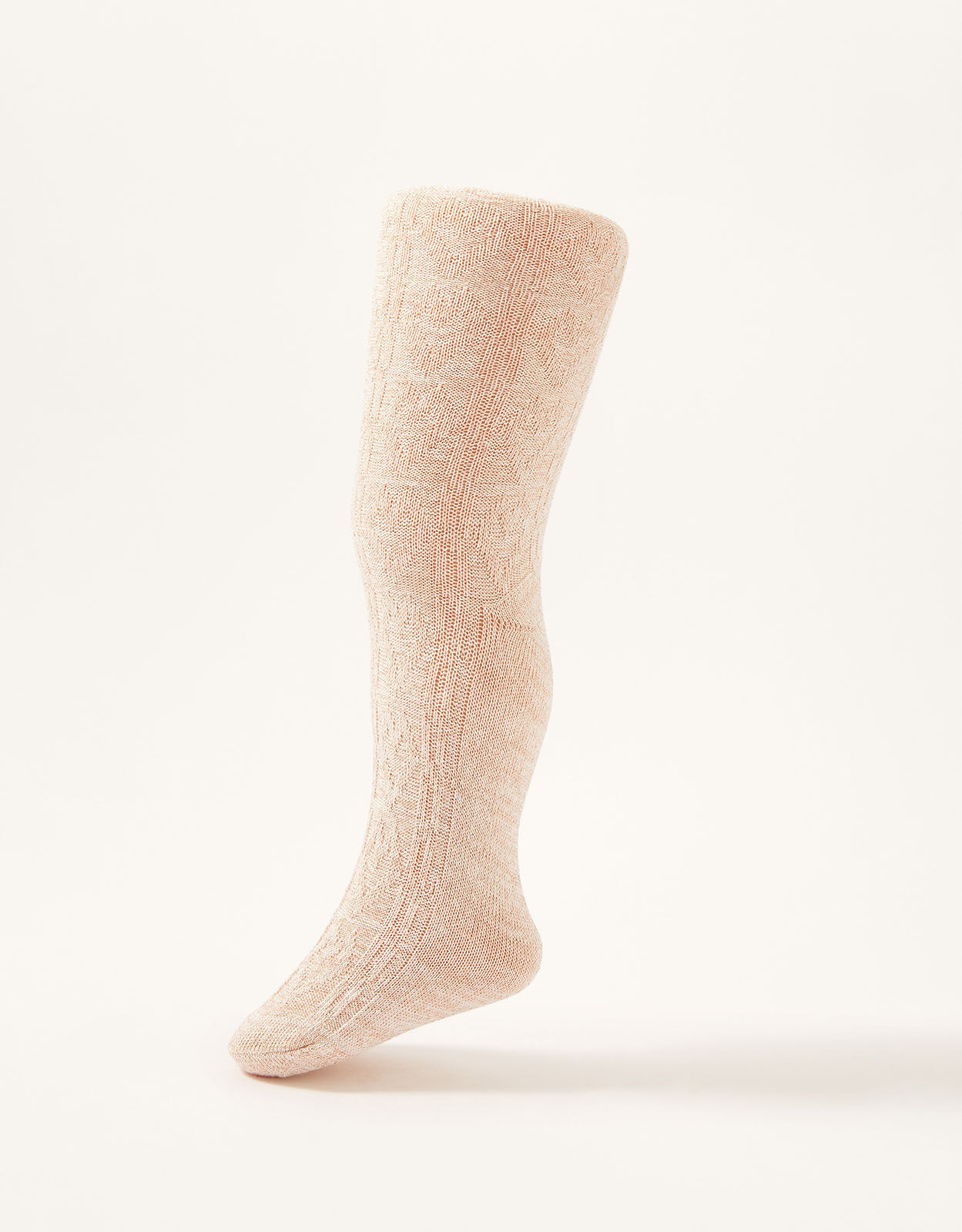 thumbnail image 2 of Hand Dyed Cable Knit Tights Fall Winter Burnt Orange Mustard Pink 2 of 13