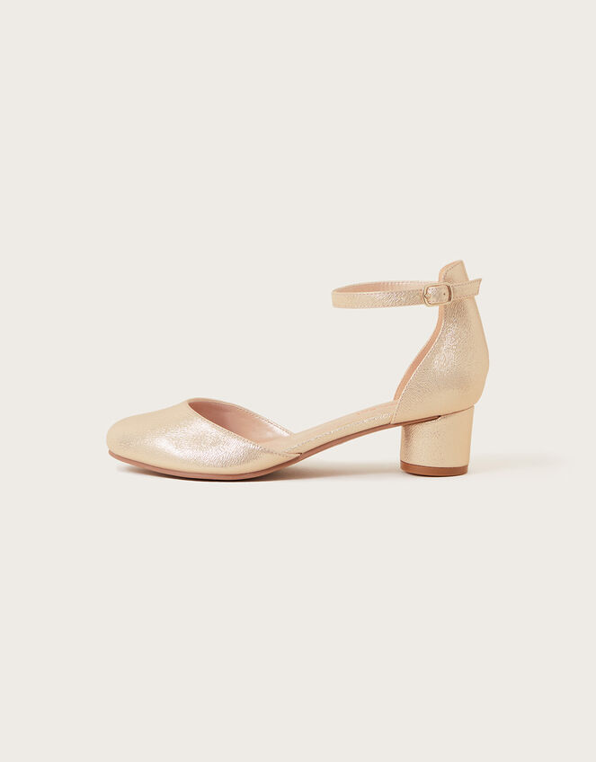 Shimmer Two-Part Heels, Gold (GOLD), large
