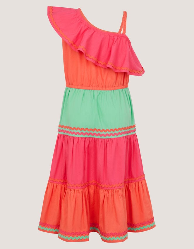 One-Shoulder Colourblock Dress, Multi (MULTI), large