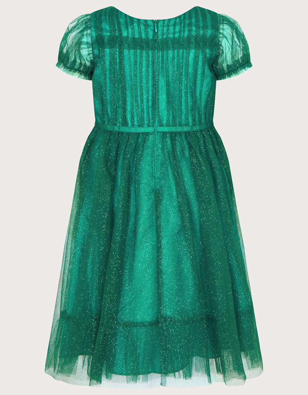 Isla Glitter Party Dress Green Girls' Dresses Monsoon UK.