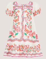 Baby Jelena Butterfly Print Dress, Ivory (IVORY), large