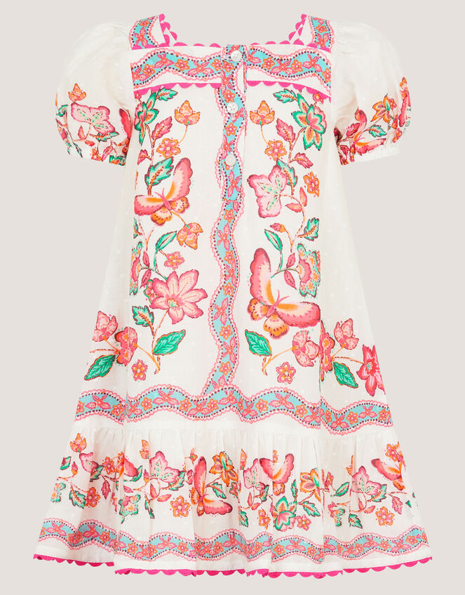 Baby Jelena Butterfly Print Dress, Ivory (IVORY), large