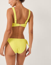 Alina Rib Tie-Side Bikini Bottom, Green (LIME), large