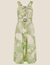 Palm Print Dress , Green (GREEN), large