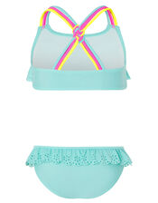 Lily Colourful Strap Bikini with Recycled Polyester, Blue (TURQUOISE), large