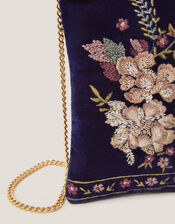 Fallon Floral Embroidered Velvet Phone Bag, , large