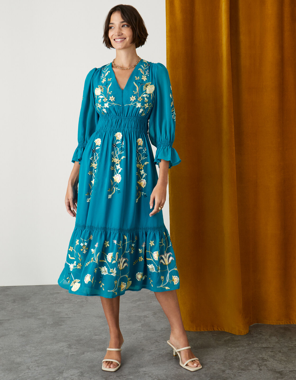 Monsoon celeste store maxi dress teal