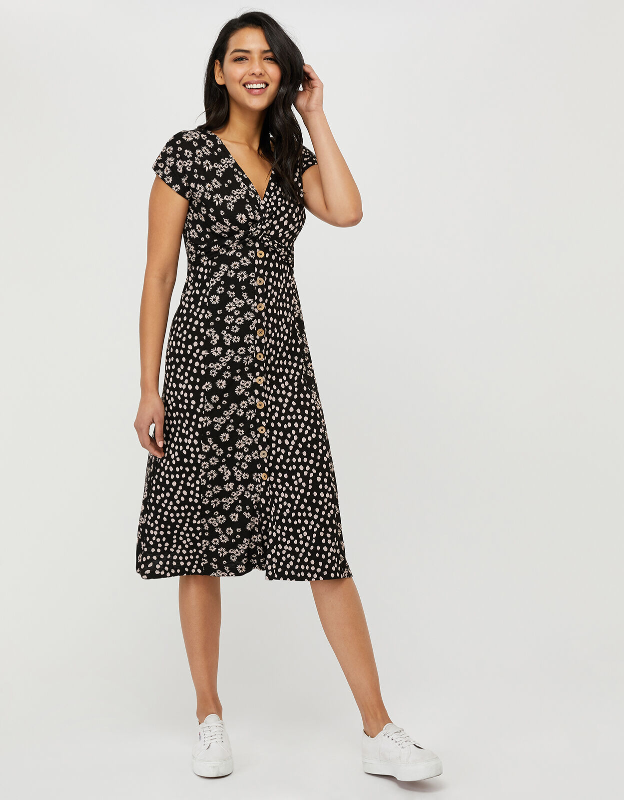 Monsoon serenity spot dress Clearance