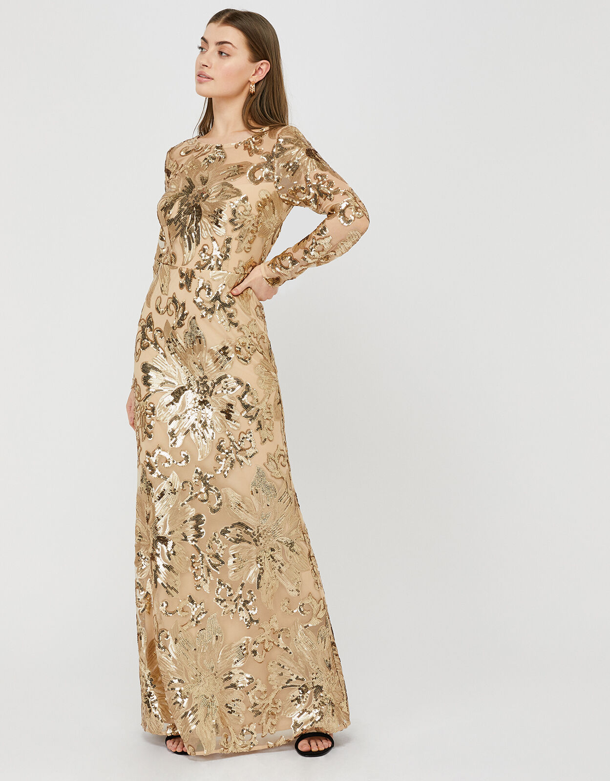 sequin evening maxi dresses uk