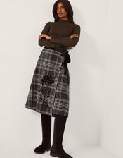 Ruby Ribbed Polo Neck Jumper, Brown (CHOCOLATE), large