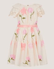 Floral Embellished Lace Dress, Ivory (IVORY), large