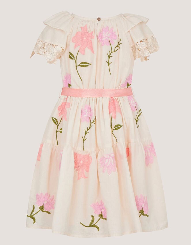 Floral Embellished Lace Dress, Ivory (IVORY), large