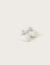 Shimmer Corsage Booties, Ivory (IVORY), large