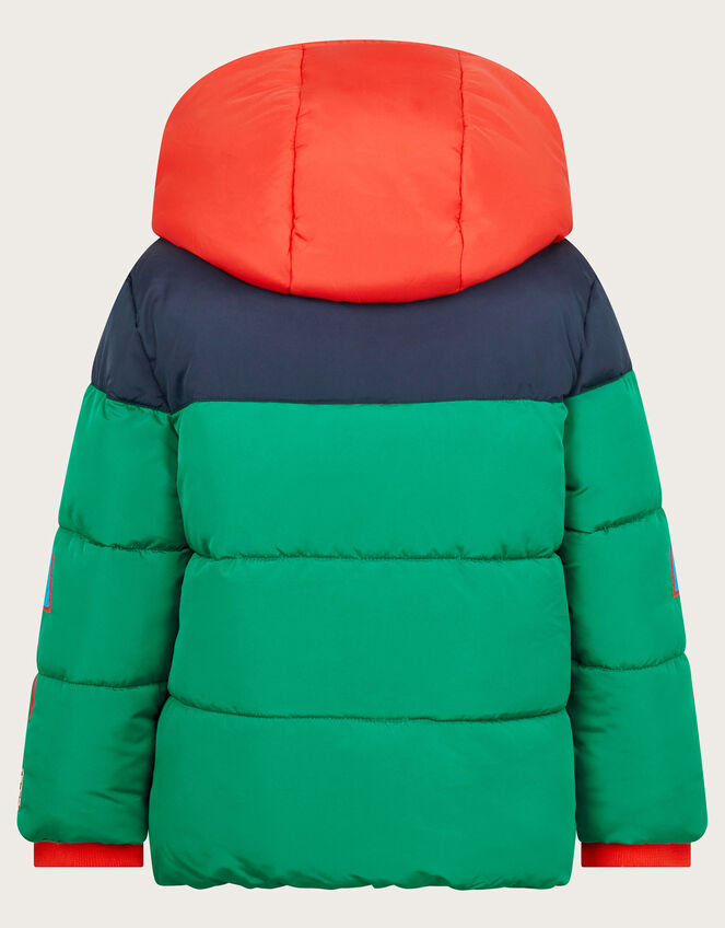 Colourblock Hooded Puffer Jacket, Multi (MULTI), large
