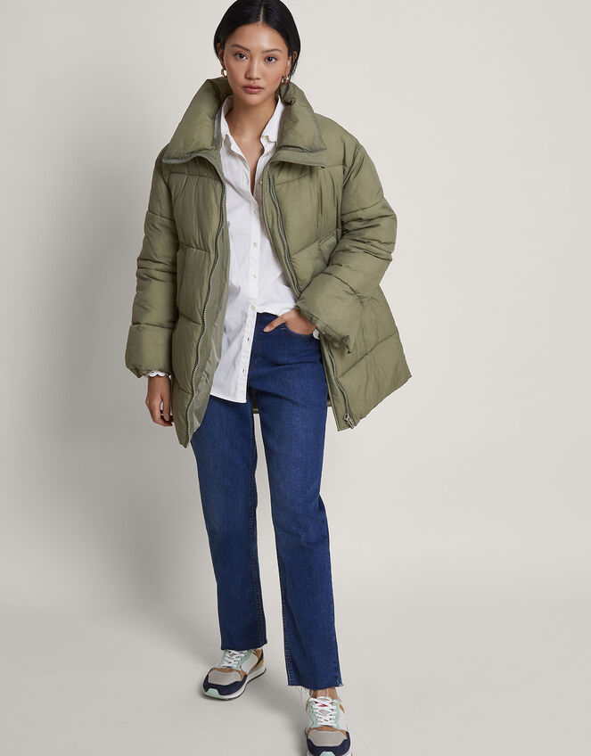 Emmy Padded Coat, Green (SAGE), large