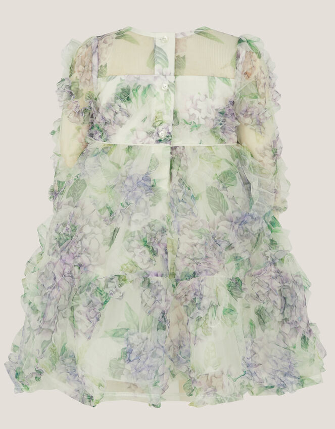 Baby Hydrangea Print Ruffle Dress, Multi (MULTI), large