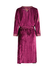 East Kora Embroidered Velvet Dress, Purple (PURPLE), large