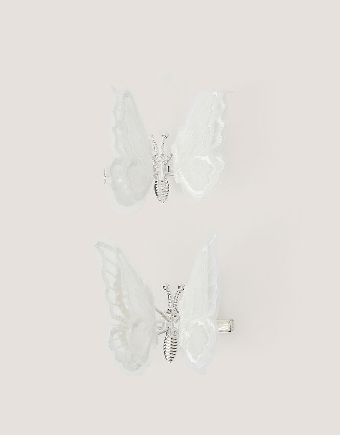 2-Pack Embroidered Spring Butterfly Hair Clips, , large
