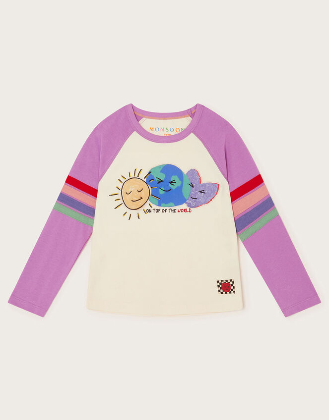 'On Top Of The World' Raglan T-Shirt Ivory | Girls' Tops & T-shirts ...