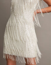 Stevie Fringe Bridal Dress, Ivory (IVORY), large
